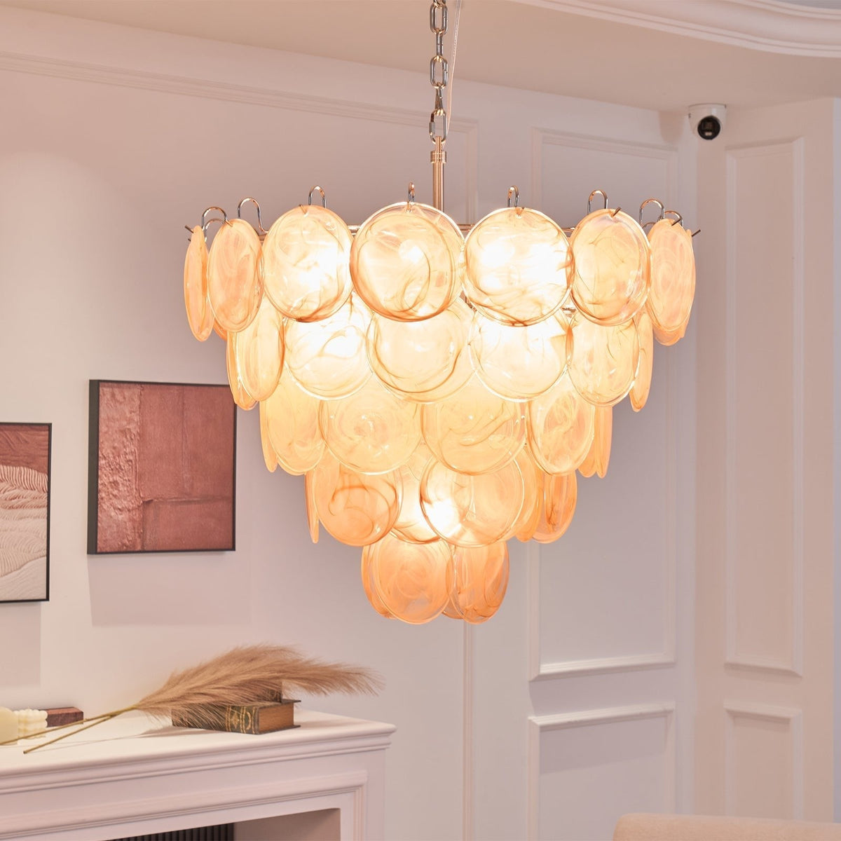 Verdenune Glass Chandelier-Moonnatur