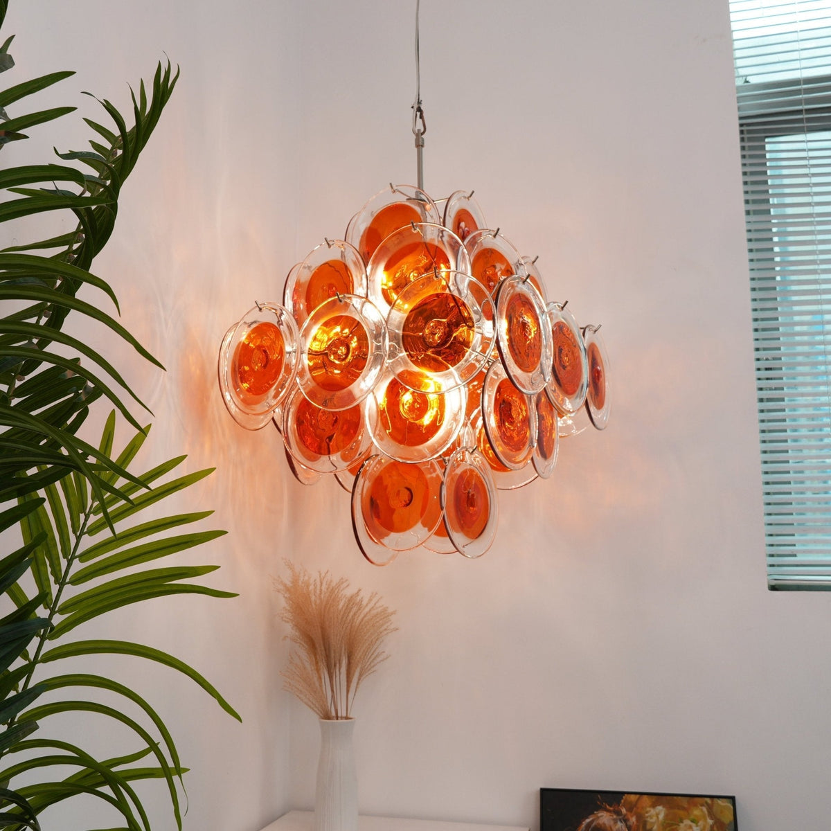 Carnelash Glass Chandelier-Moonnatur