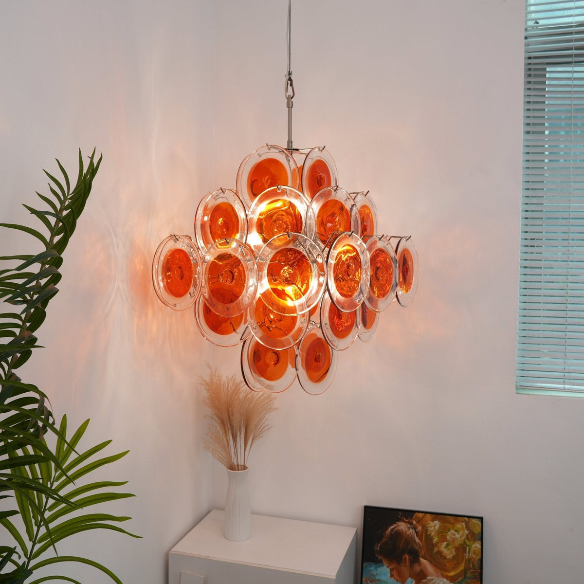 Carnelash Glass Chandelier-Moonnatur