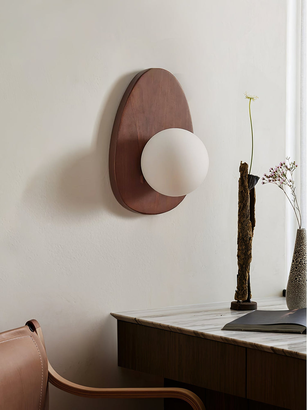 Fernelle Wood Wall Light-Moonnatur
