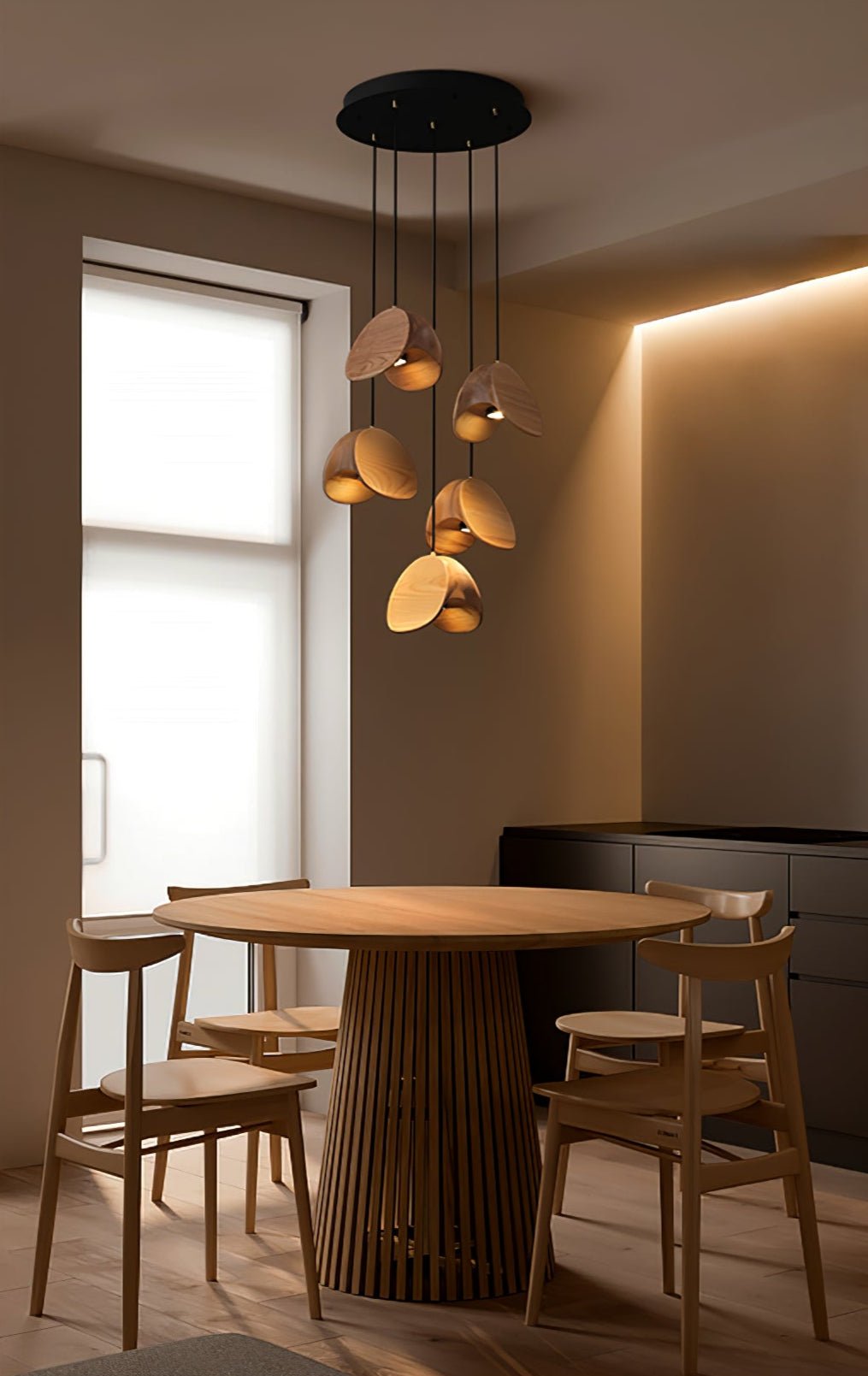 Fenrenorie Wood Pendant Light-Moonnatur