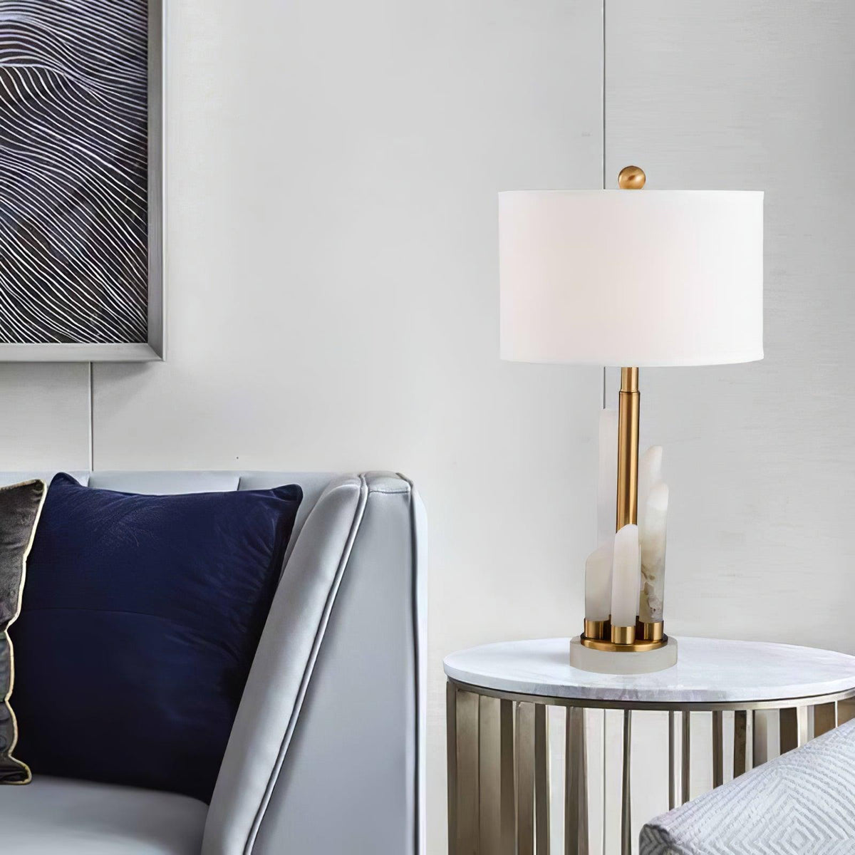 Jorrenford Alabaster Wall Light-Moonnatur