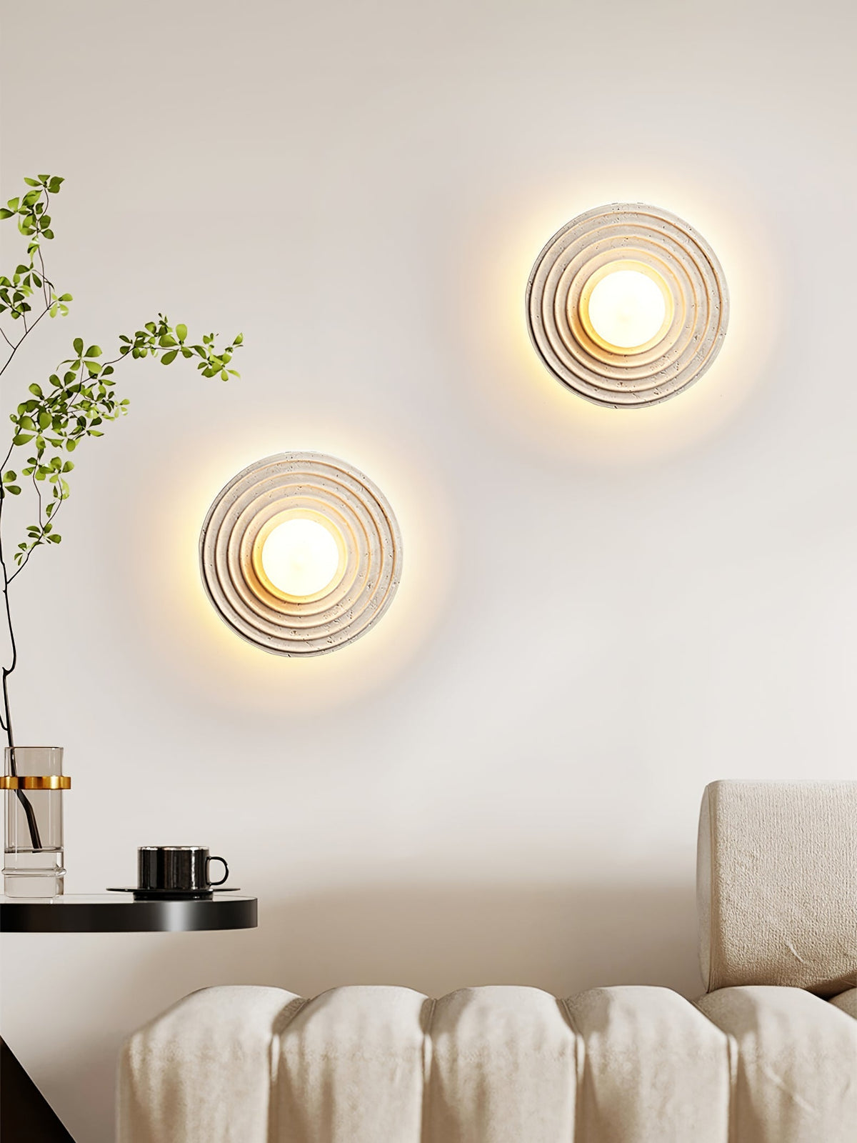 Emrenorie Travertine Wall Light-Moonnatur