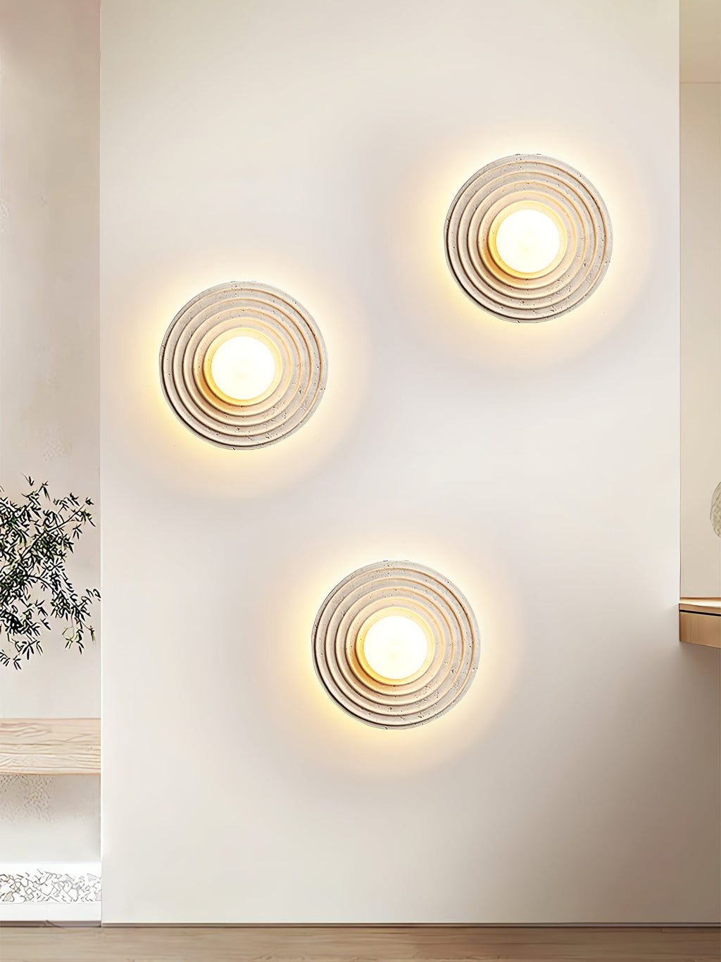 Emrenorie Travertine Wall Light-Moonnatur