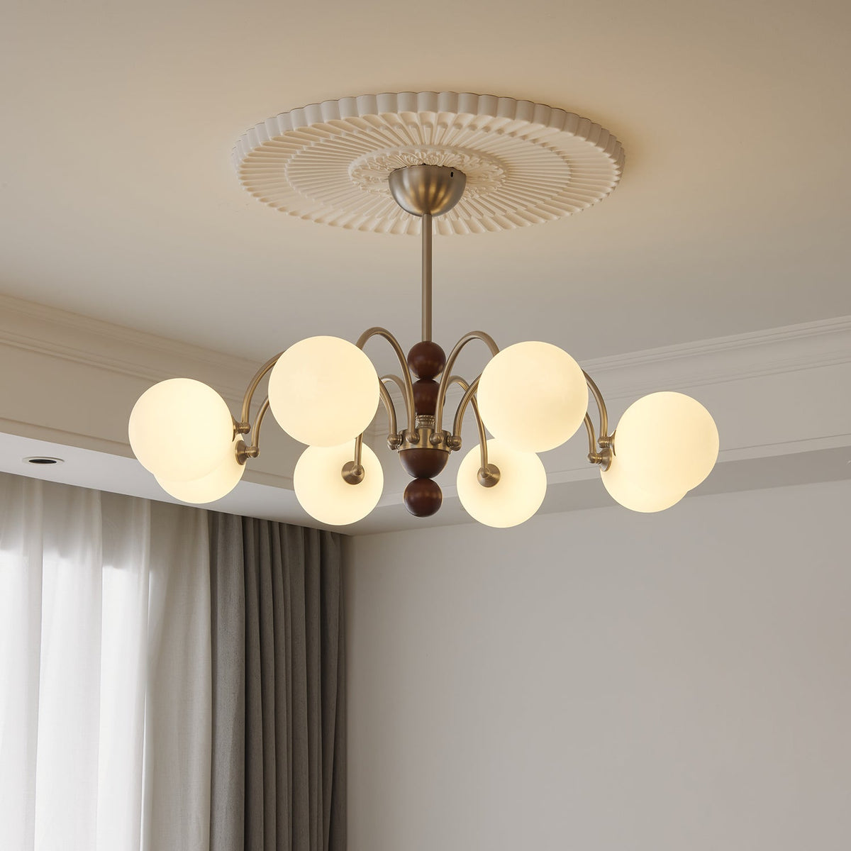 Doranelle Glass Chandelier-Moonnatur