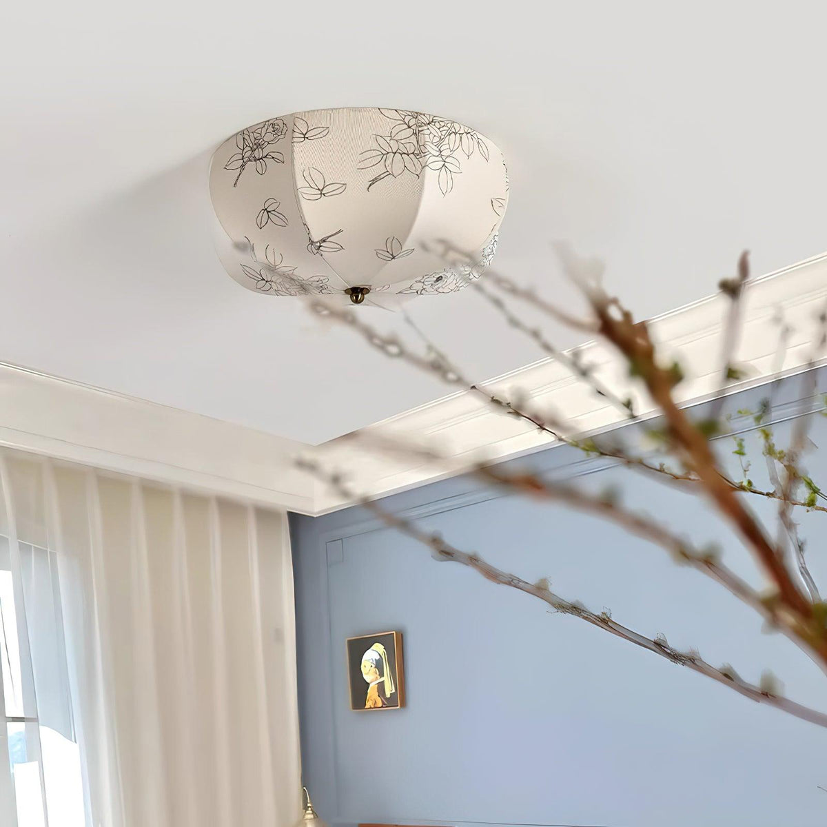 Zarenenna Fabric Ceiling Light-Moonnatur