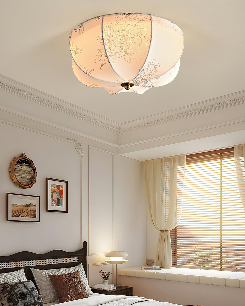 Zarenenna Fabric Ceiling Light-Moonnatur