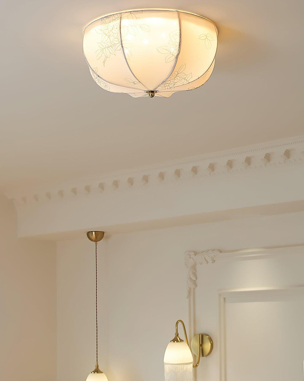 Zarenenna Fabric Ceiling Light-Moonnatur