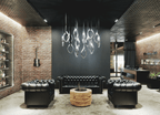 Tirelle Glass Chandelier-Moonnatur