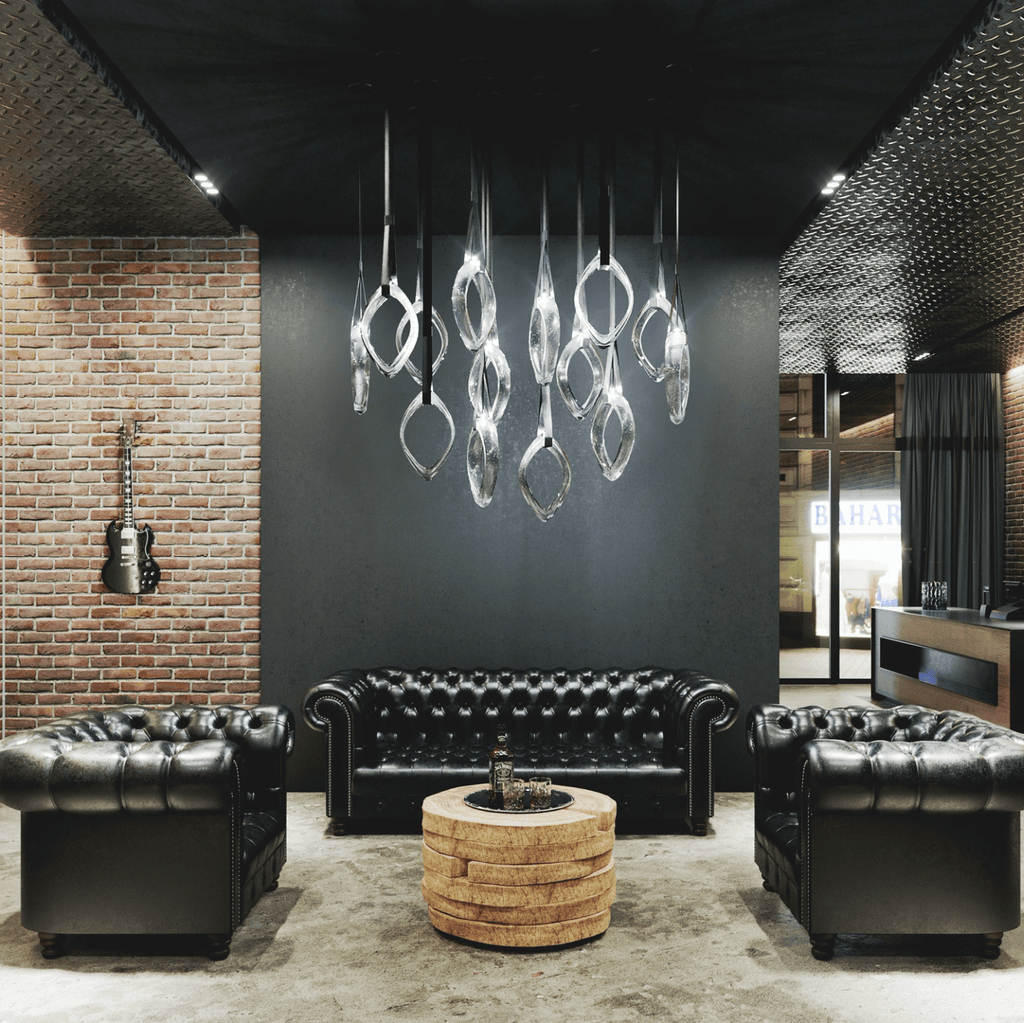 Tirelle Glass Chandelier-Moonnatur