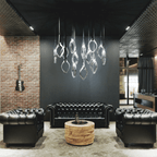 Tirelle Glass Chandelier-Moonnatur