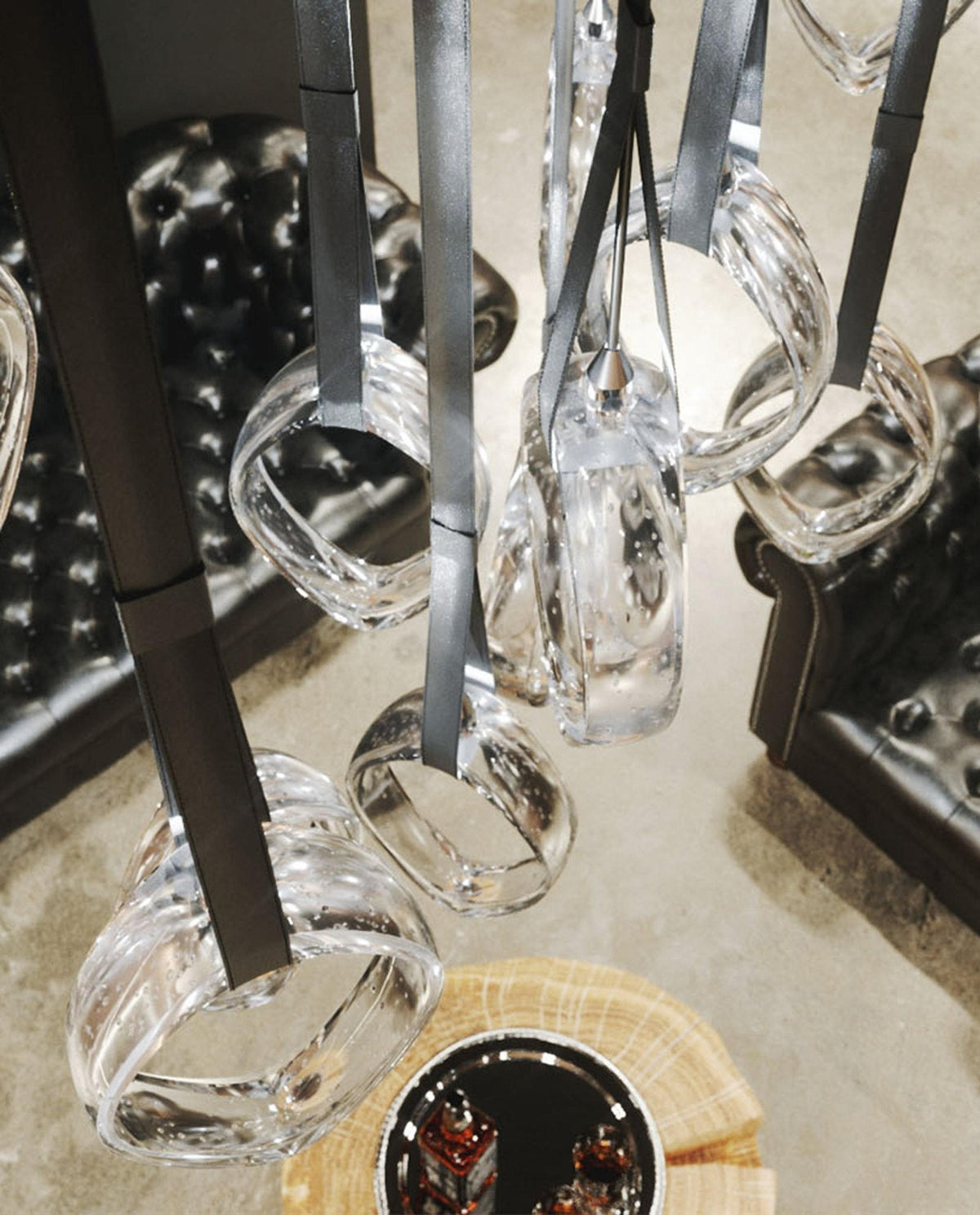 Tirelle Glass Chandelier-Moonnatur