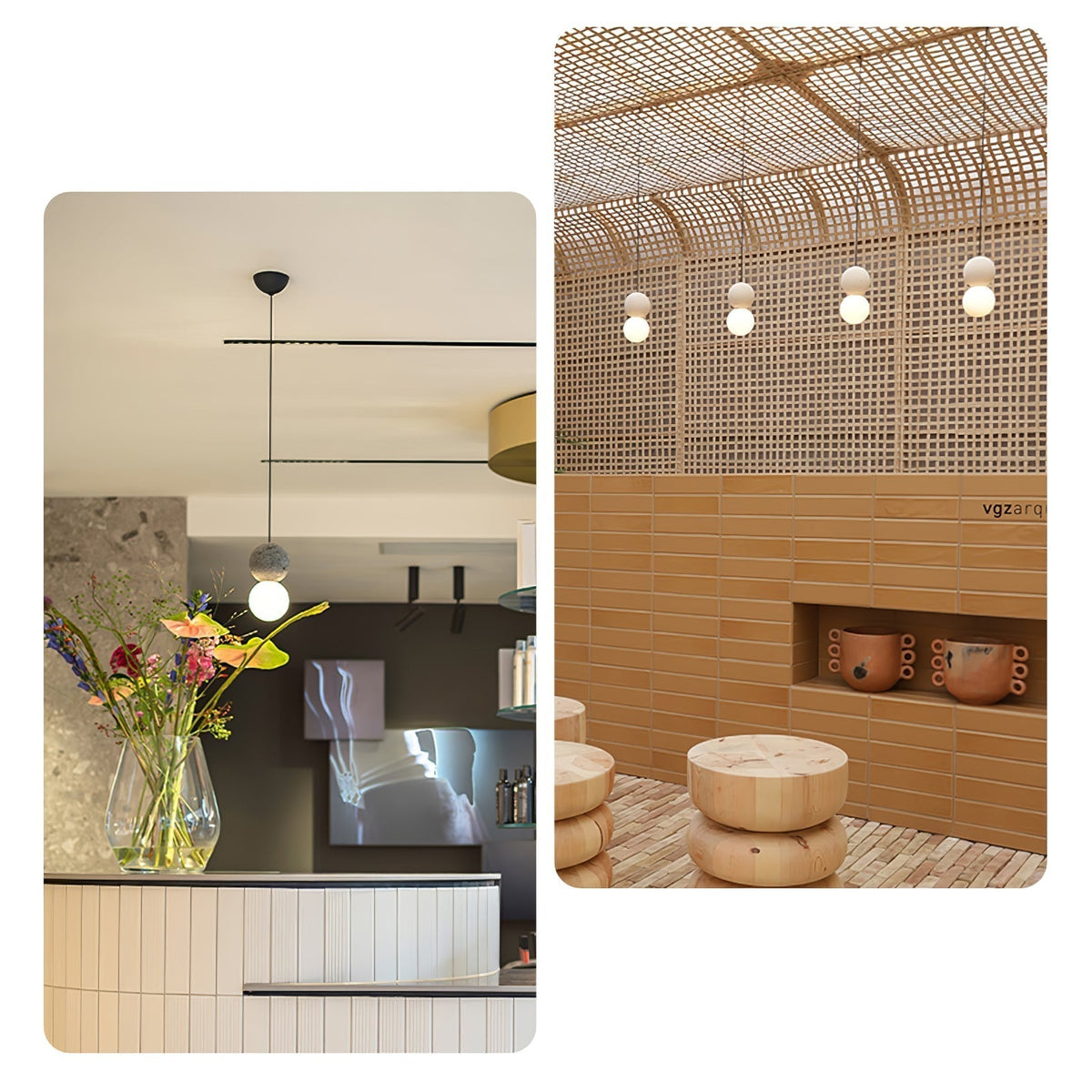 Mirevale Cement Pendant Lamp-Moonnatur