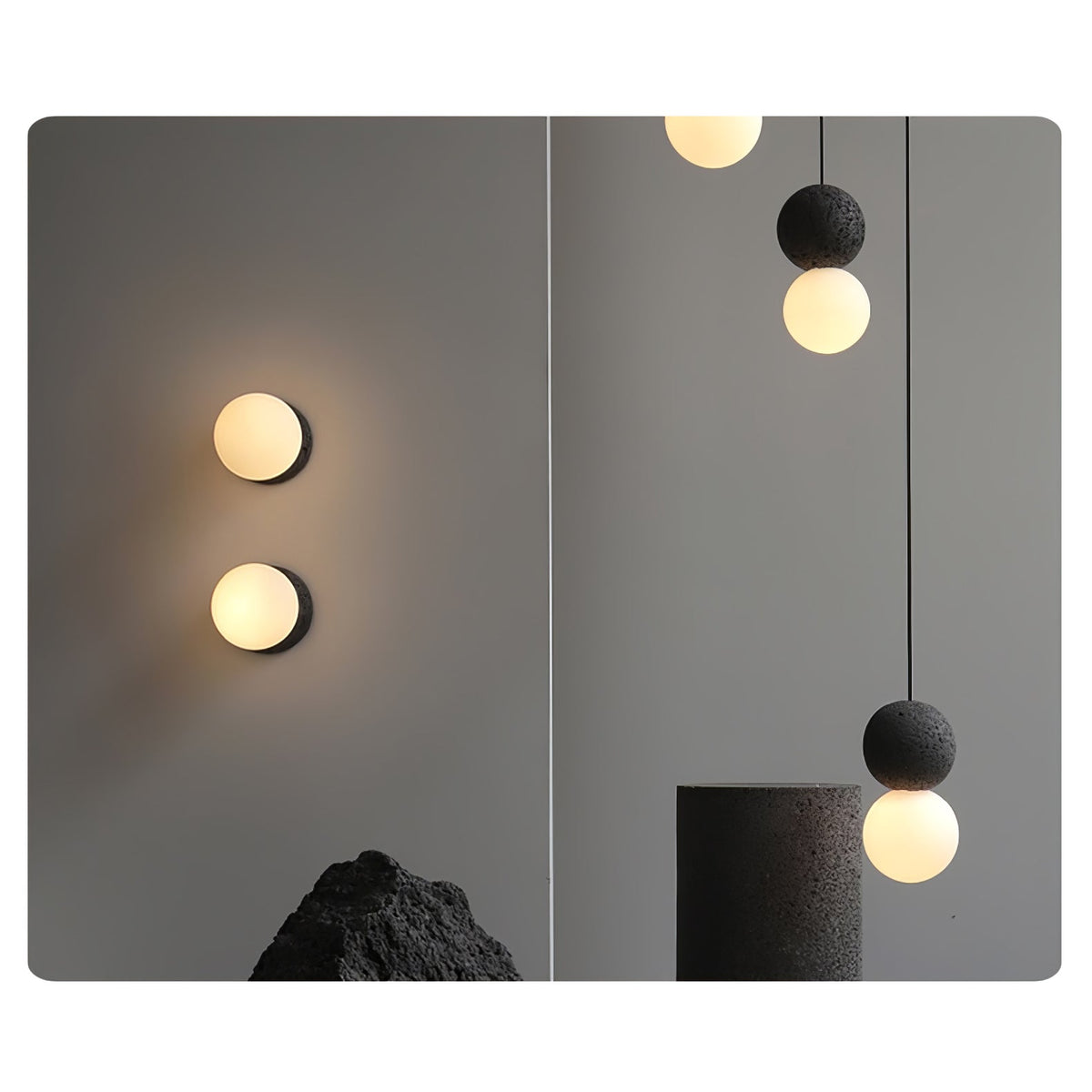 Mirevale Cement Pendant Lamp-Moonnatur