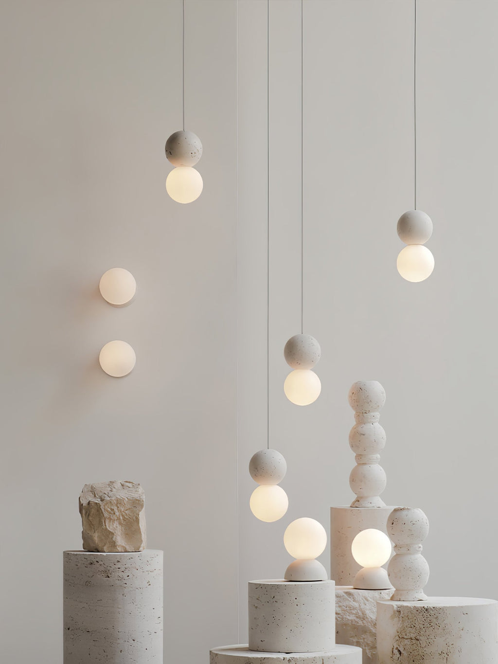 Mirevale Cement Pendant Lamp-Moonnatur