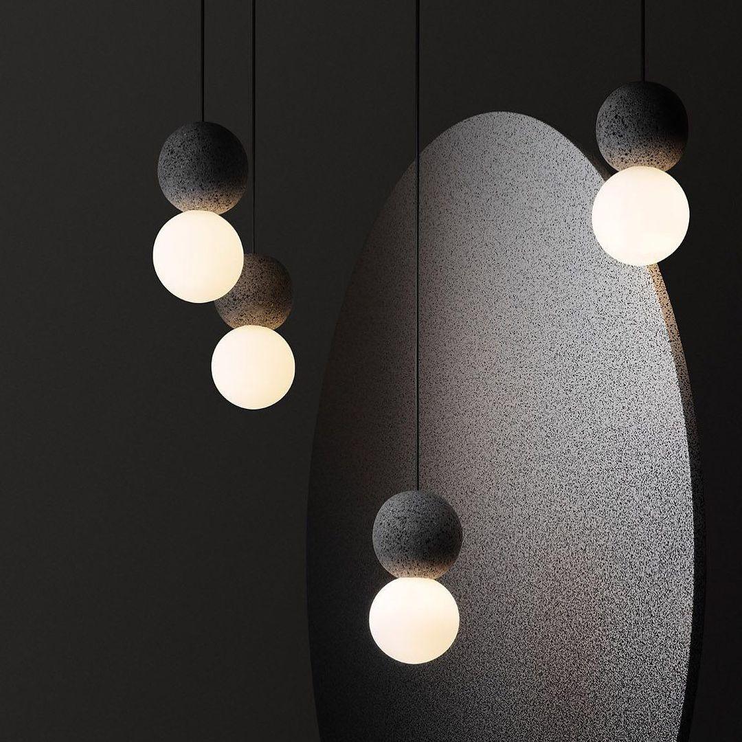 Mirevale Cement Pendant Lamp-Moonnatur