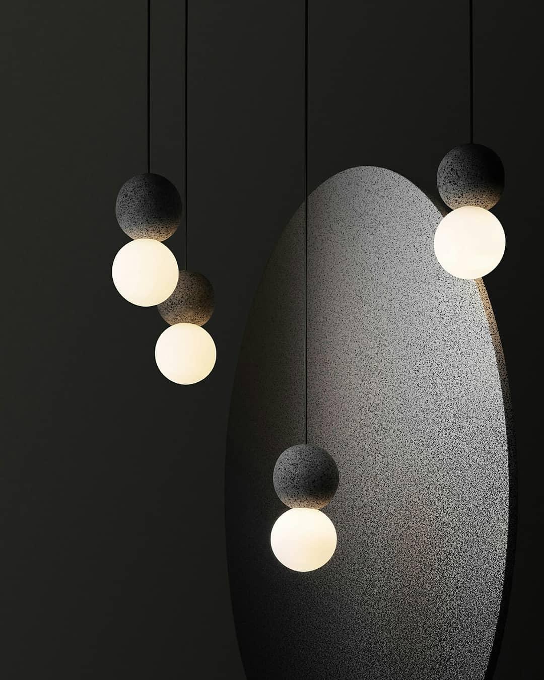 Mirevale Cement Pendant Lamp-Moonnatur