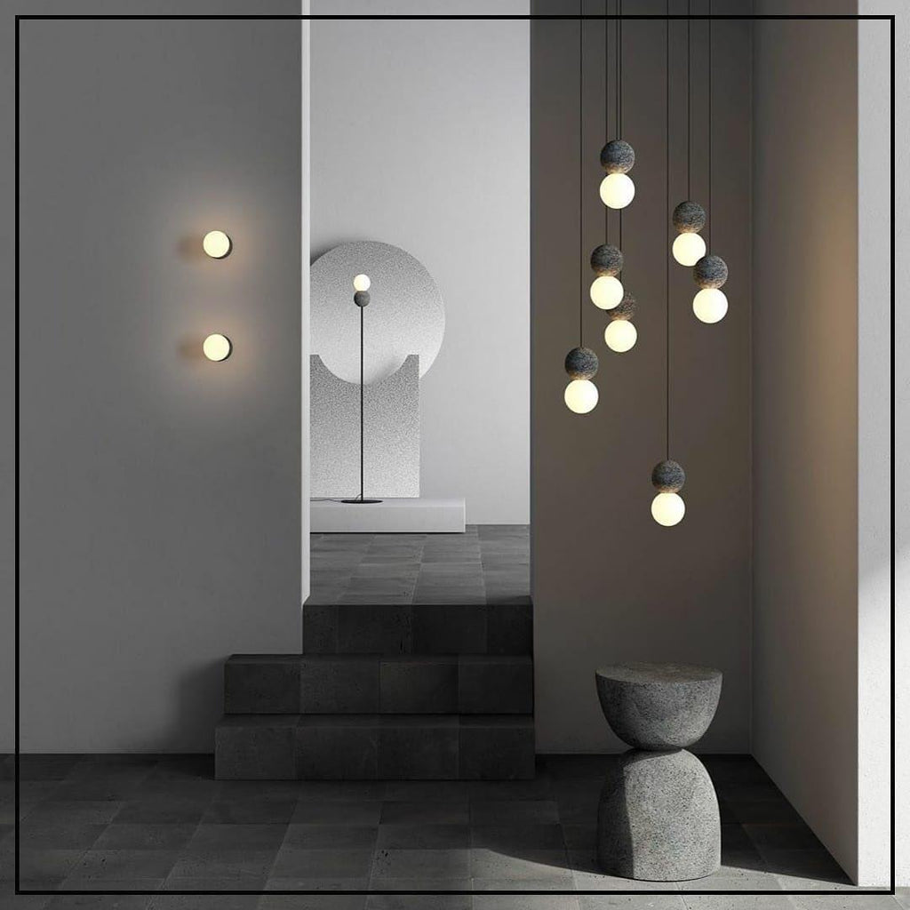 Mirevale Cement Pendant Lamp-Moonnatur