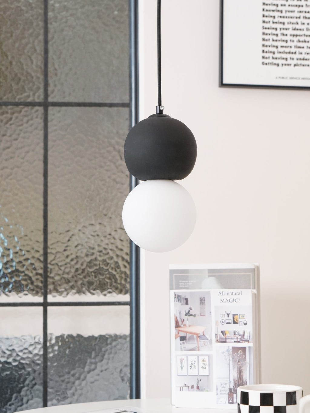 Mirevale Cement Pendant Lamp-Moonnatur