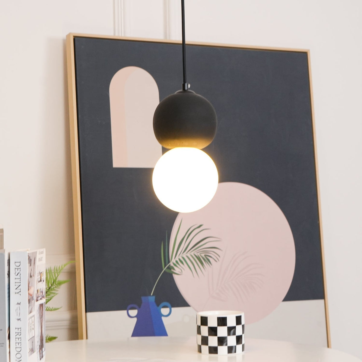 Mirevale Cement Pendant Lamp-Moonnatur