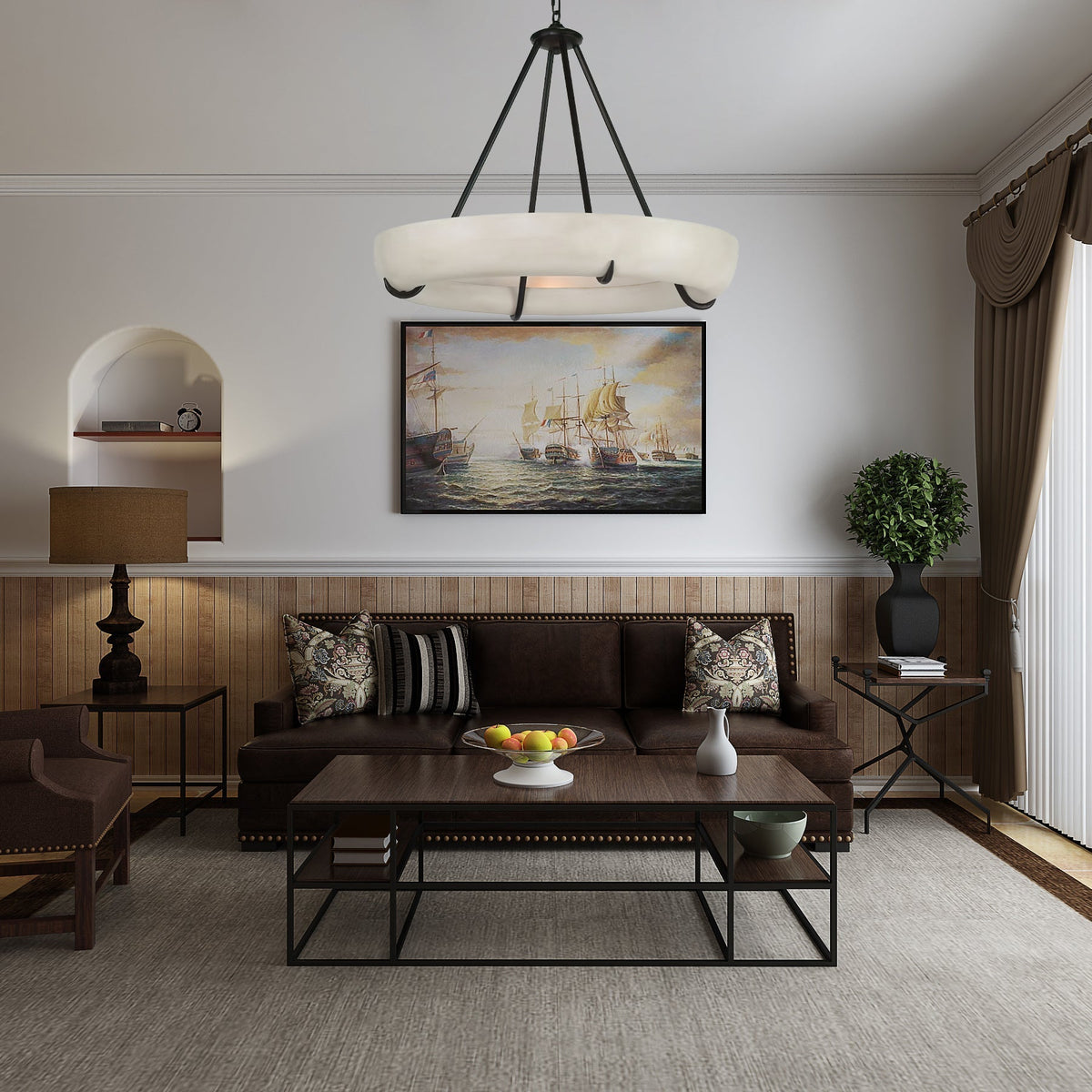 Woldenheath Alabaster Pendant Light-Moonnatur
