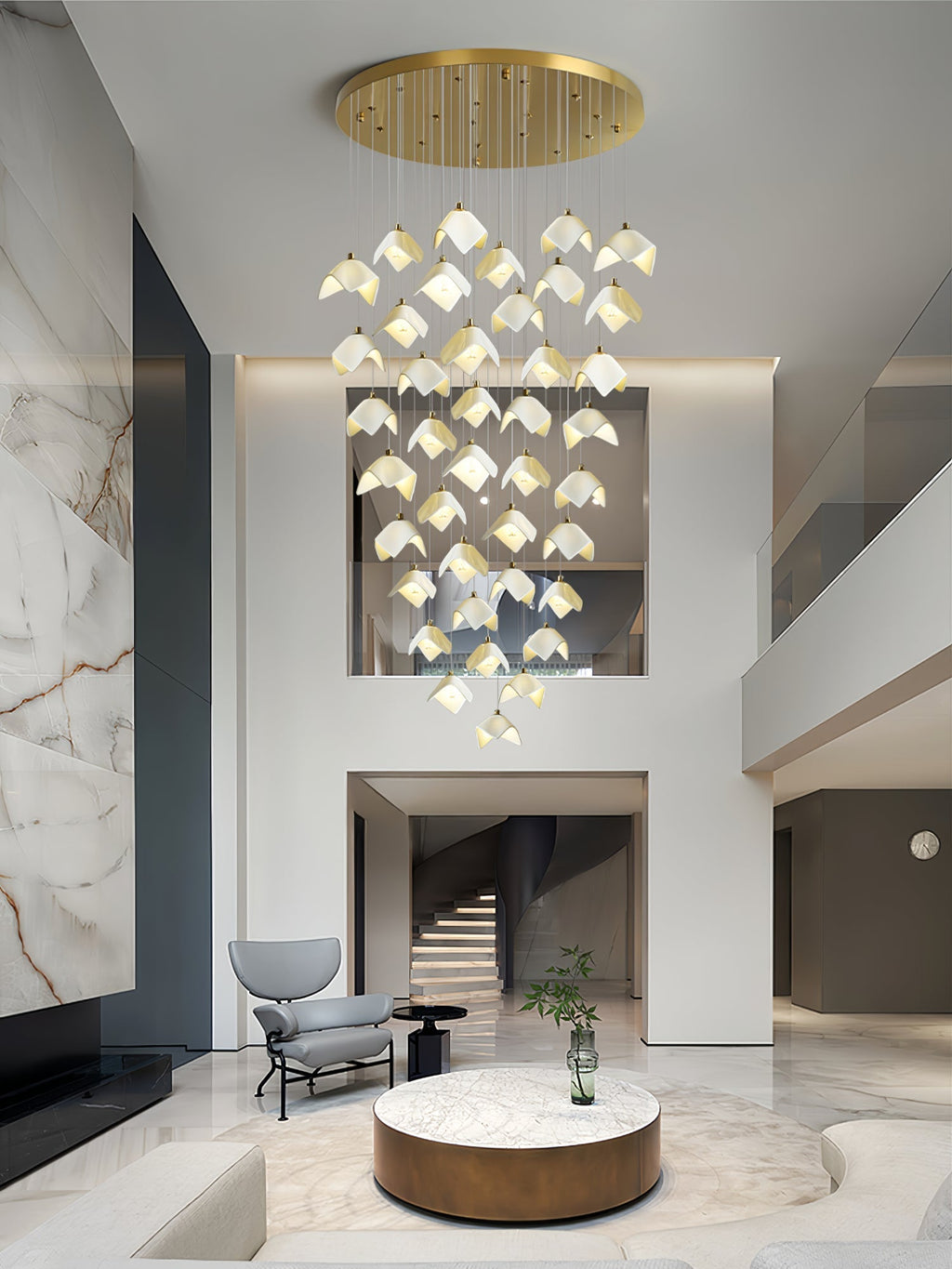 Everella Ceramic Chandelier-Moonnatur