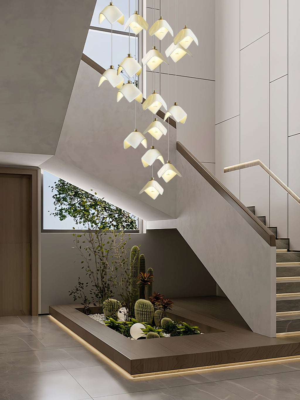 Everella Ceramic Chandelier-Moonnatur