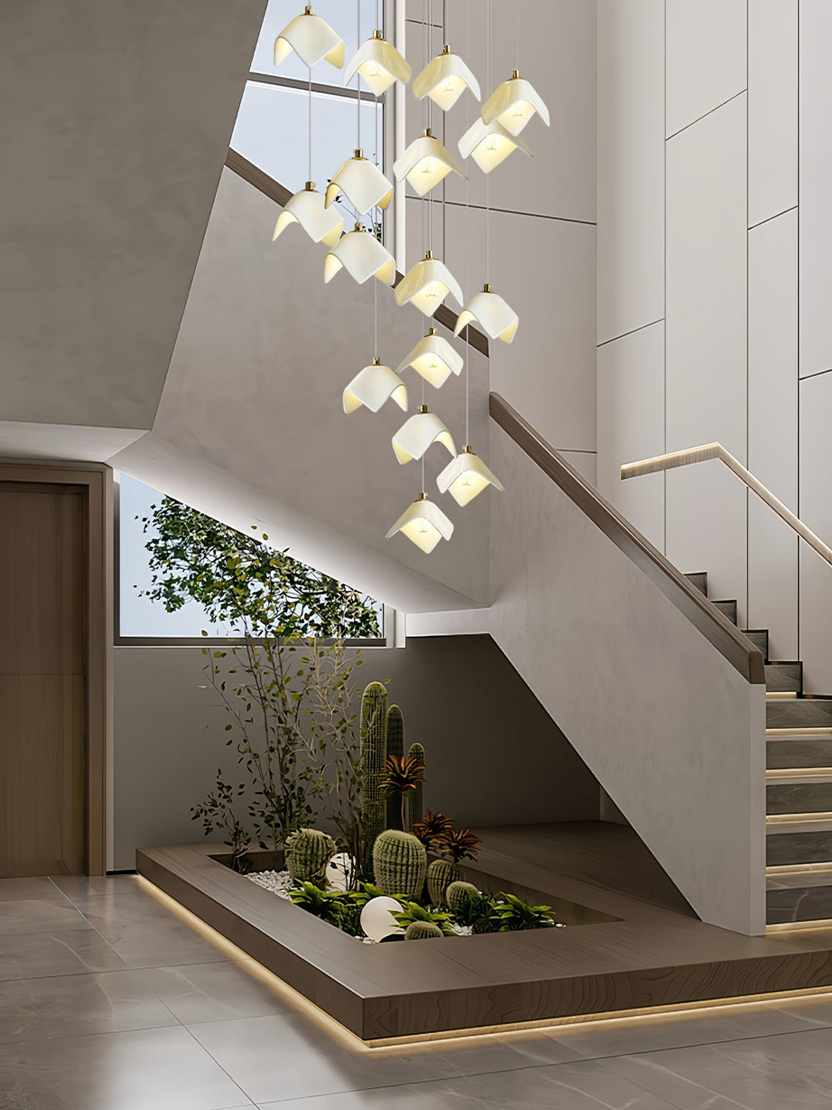 Everella Ceramic Chandelier-Moonnatur