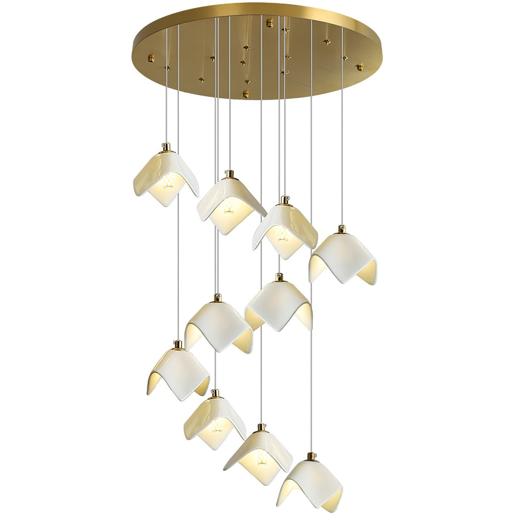 Everella Ceramic Chandelier-Moonnatur