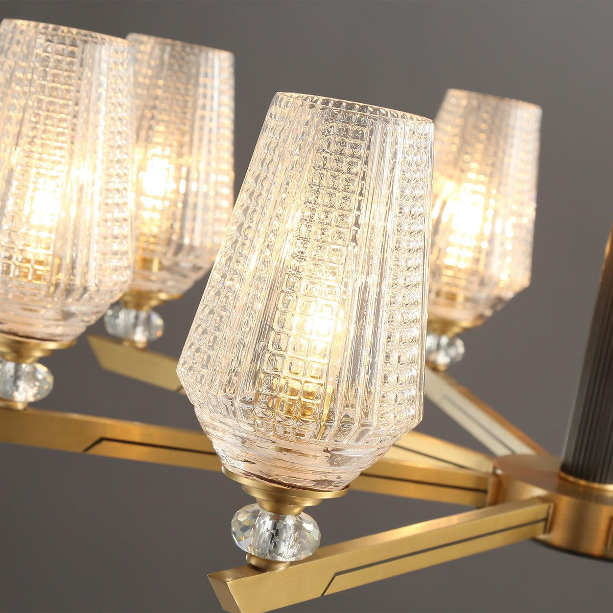 Grevune Glass Chandelier-Moonnatur