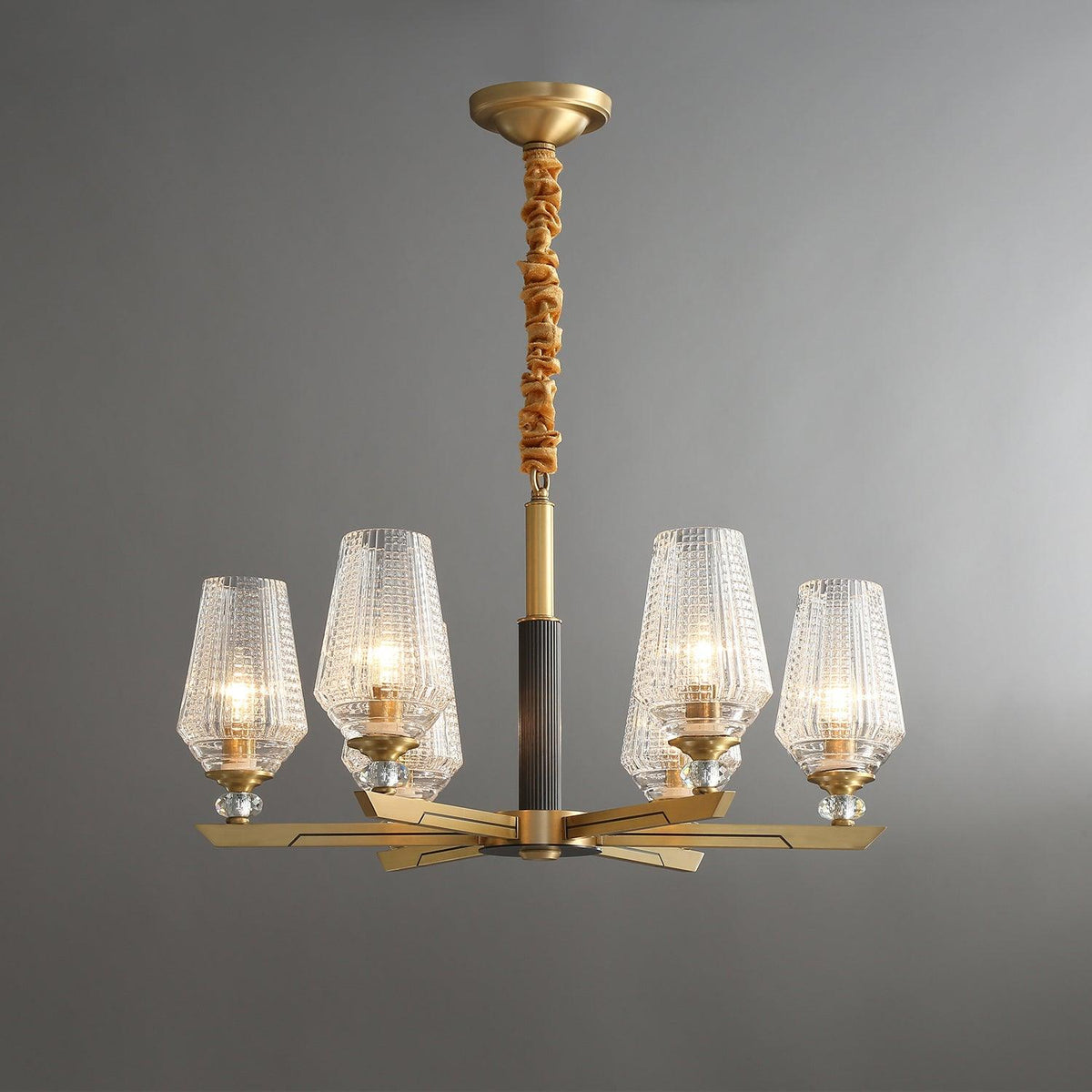Grevune Glass Chandelier-Moonnatur