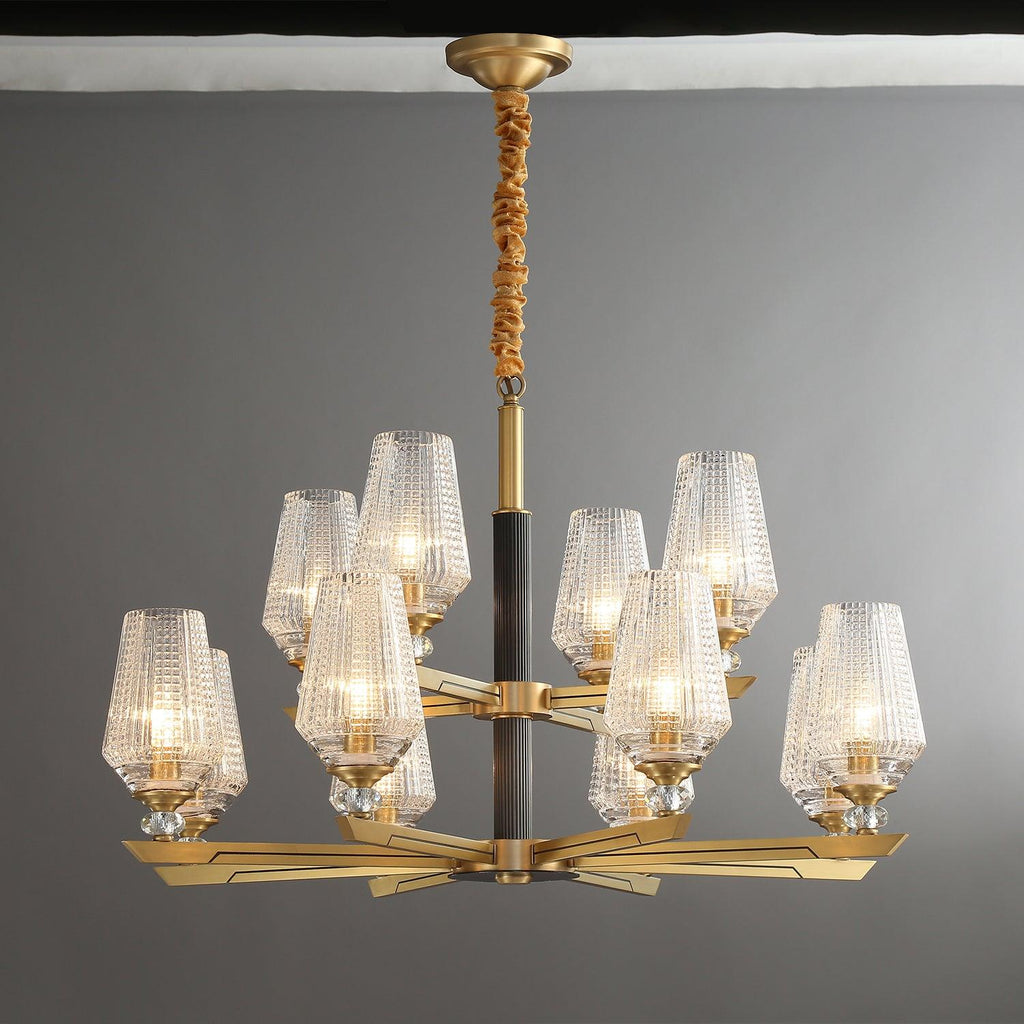 Grevune Glass Chandelier-Moonnatur
