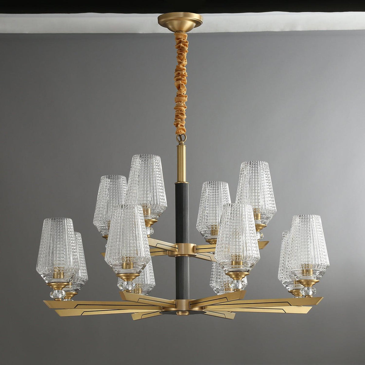 Grevune Glass Chandelier-Moonnatur