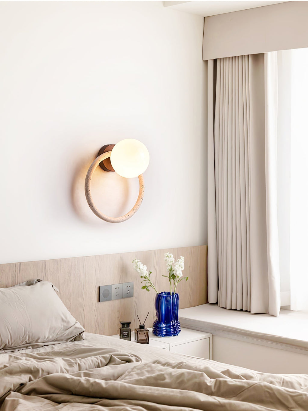Larencove Travertine Wall Light-Moonnatur