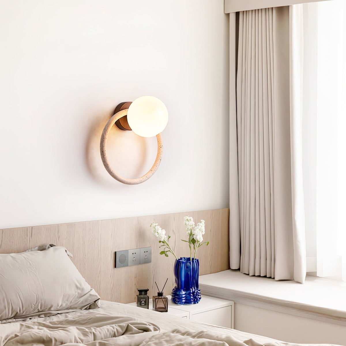 Larencove Travertine Wall Light-Moonnatur