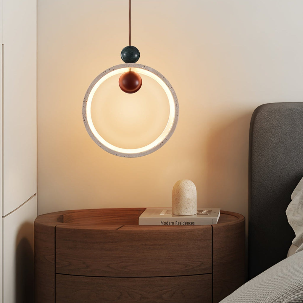 Ivrenhaven Travertine Pendant Light-Moonnatur