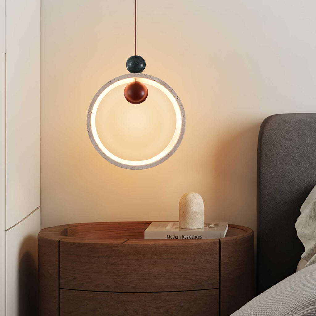 Ivrenhaven Travertine Pendant Light-Moonnatur