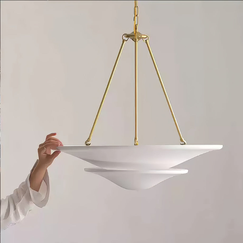 Fenrenwyn Plaster Pendant Light-Moonnatur