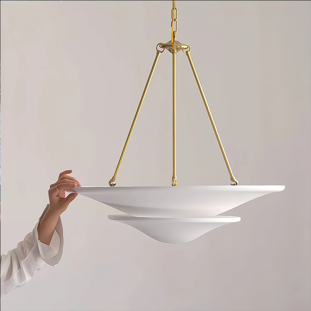 Fenrenwyn Plaster Pendant Light-Moonnatur