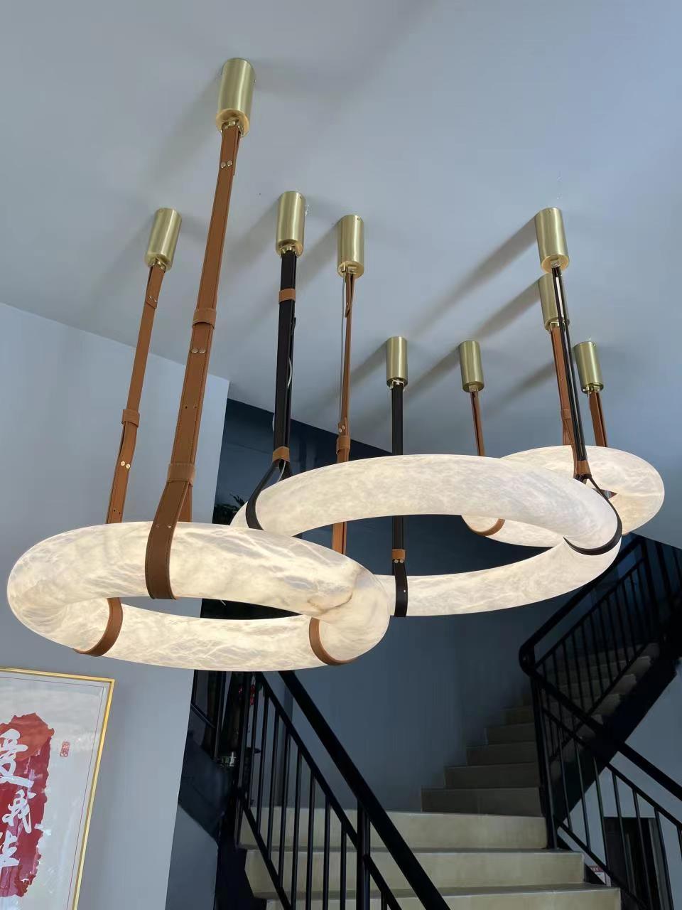 Quenelenis Alabaster Pendant Light-Moonnatur