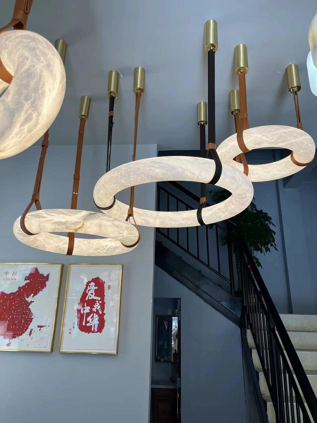 Quenelenis Alabaster Pendant Light-Moonnatur