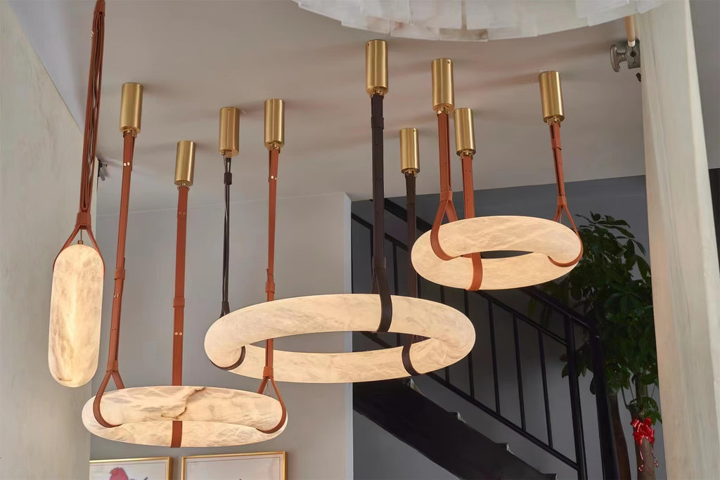 Quenelenis Alabaster Pendant Light-Moonnatur
