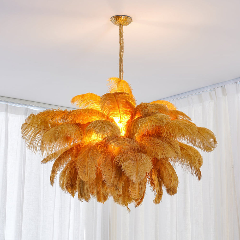 Kardenina Feather Chandelier-Moonnatur