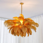 Kardenina Feather Chandelier-Moonnatur