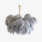 Kardenina Feather Chandelier-Moonnatur