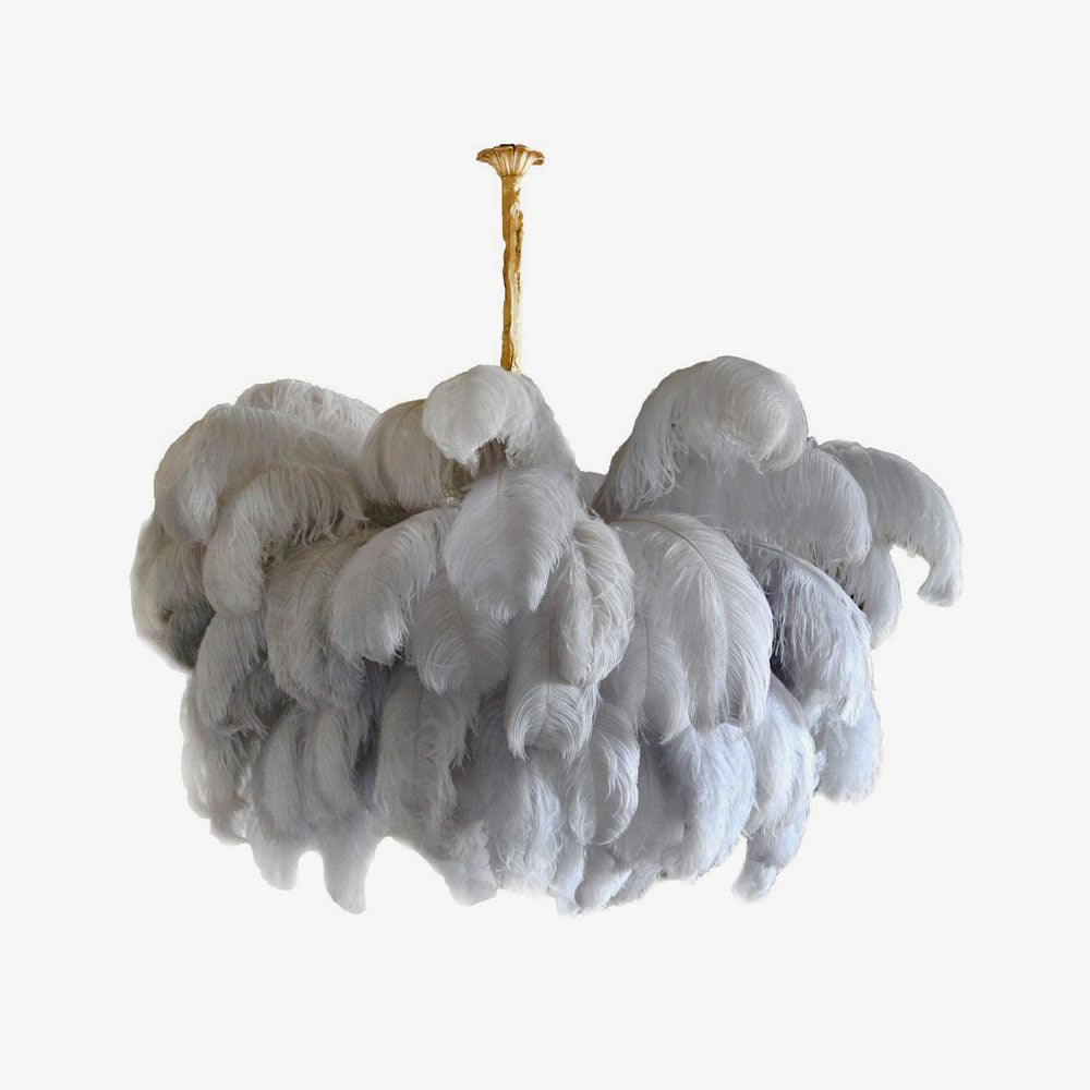 Kardenina Feather Chandelier-Moonnatur