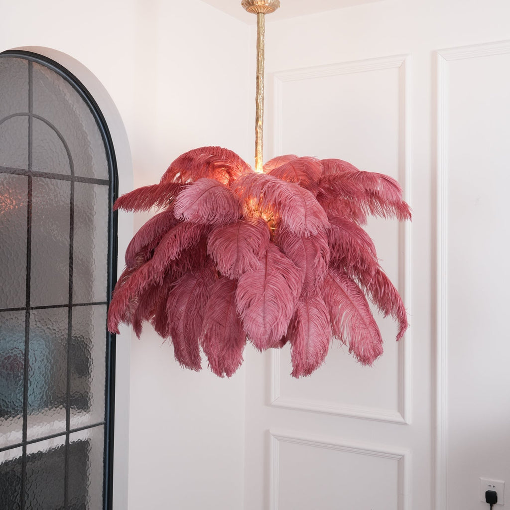 Kardenina Feather Chandelier-Moonnatur