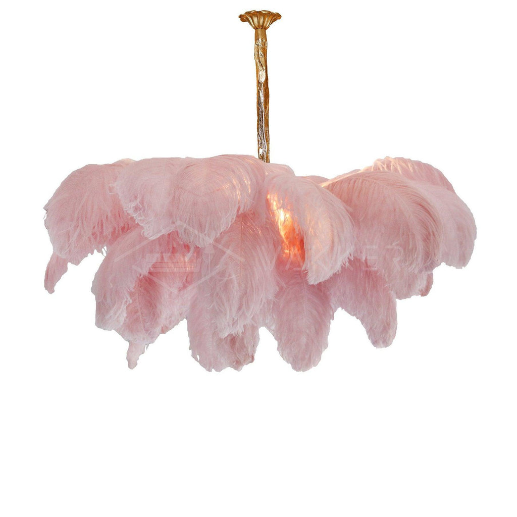 Kardenina Feather Chandelier-Moonnatur