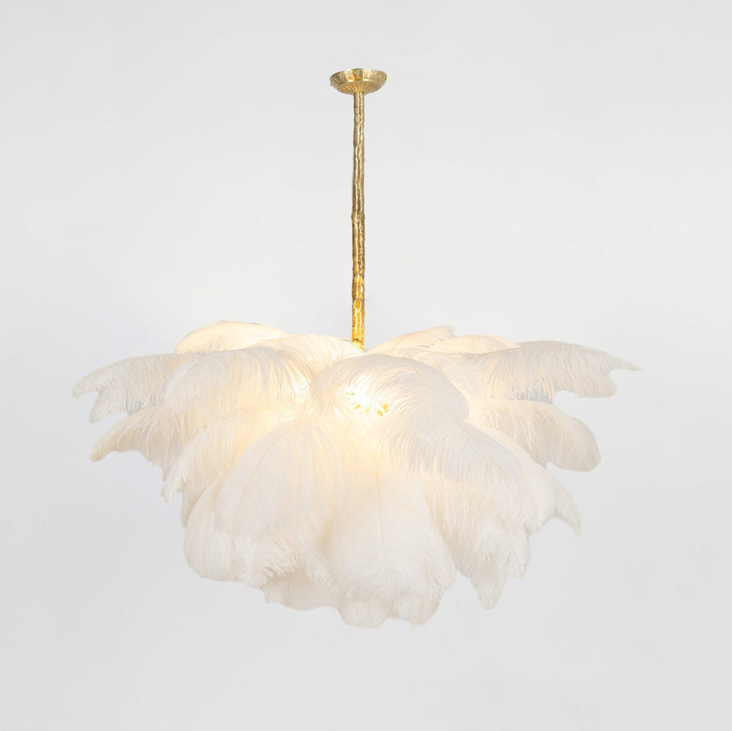 Kardenina Feather Chandelier-Moonnatur