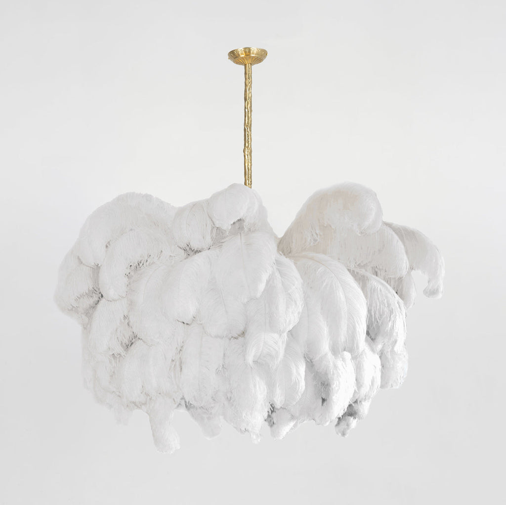 Kardenina Feather Chandelier-Moonnatur